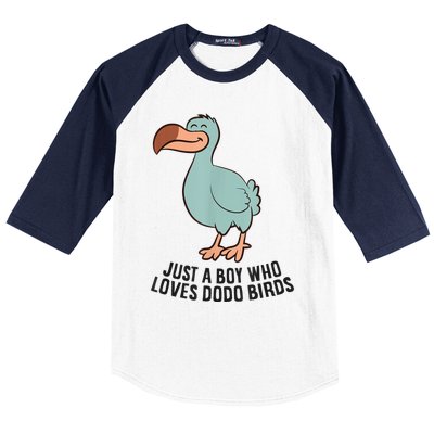 Just A Boy Who Loves Dodo Birds Baseball Sleeve Shirt