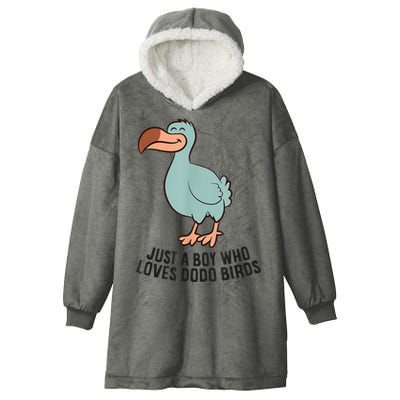 Just A Boy Who Loves Dodo Birds Hooded Wearable Blanket