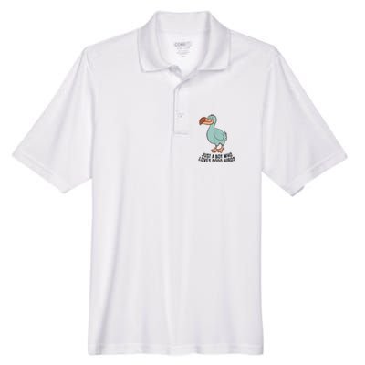 Just A Boy Who Loves Dodo Birds Men's Origin Performance Piqué Polo