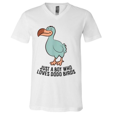 Just A Boy Who Loves Dodo Birds V-Neck T-Shirt