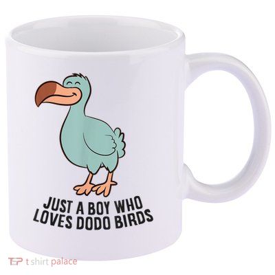 Just A Boy Who Loves Dodo Birds 11oz C Handle Ceramic Mug