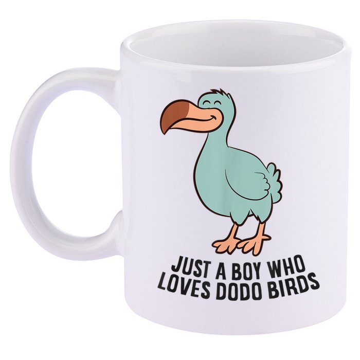 Just A Boy Who Loves Dodo Birds 11oz C Handle Ceramic Mug