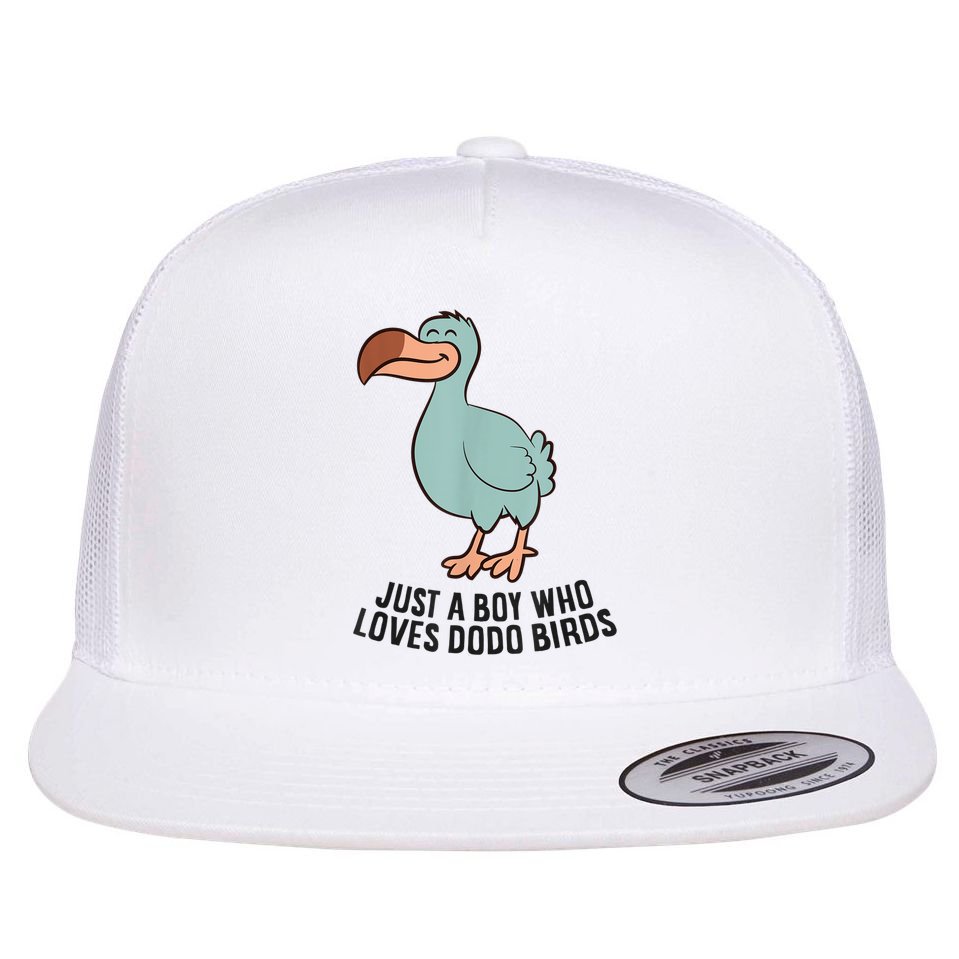 Just A Boy Who Loves Dodo Birds Flat Bill Trucker Hat
