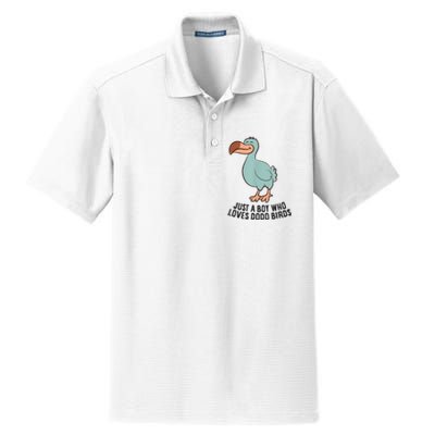 Just A Boy Who Loves Dodo Birds Dry Zone Grid Polo