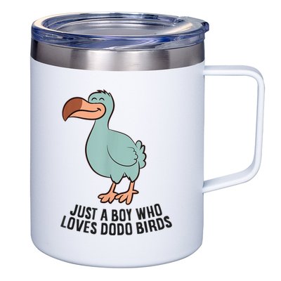 Just A Boy Who Loves Dodo Birds 12oz Stainless Steel Coffee Mug