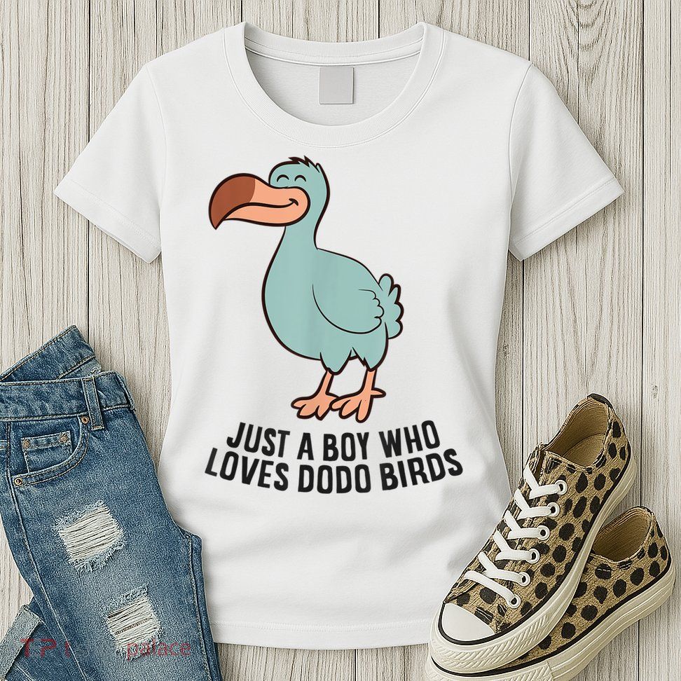 Just A Boy Who Loves Dodo Birds Womens T-Shirt