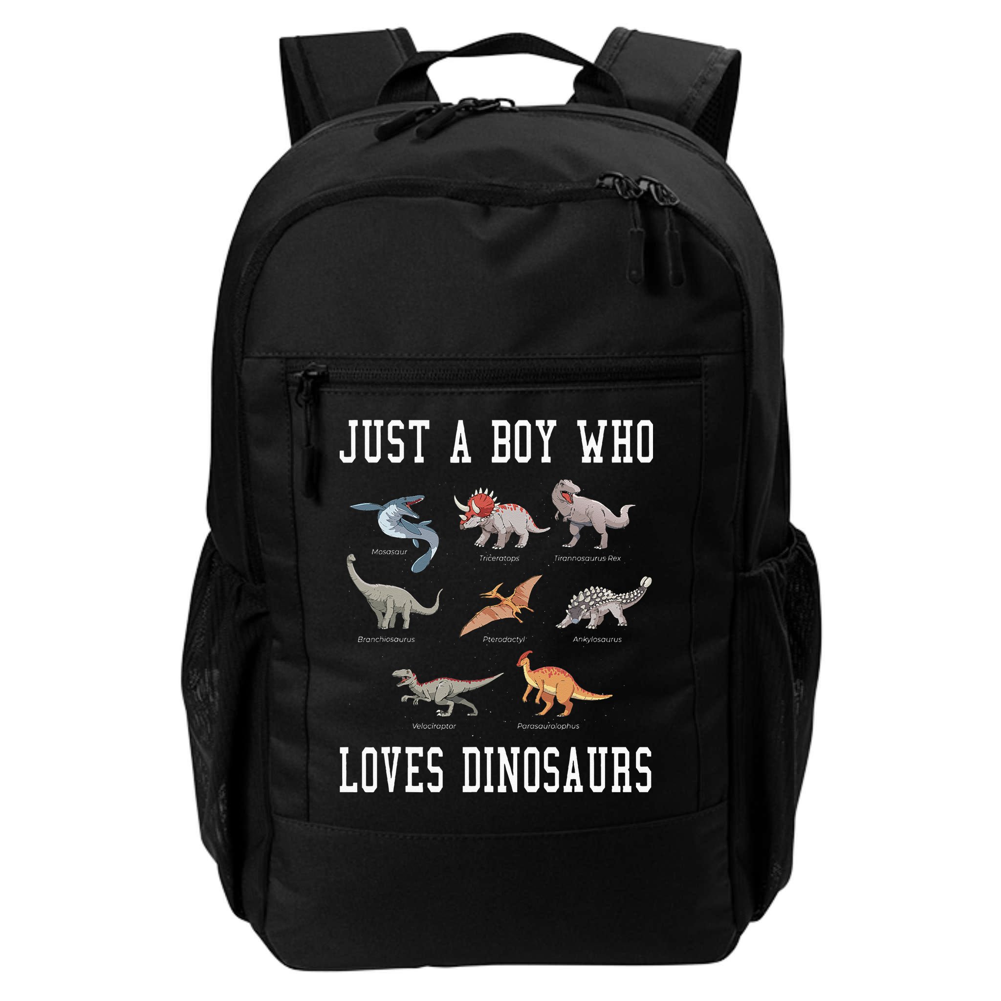 Just A Boy Who Loves Dinosaurs Gifts For Paleontologist Backpack