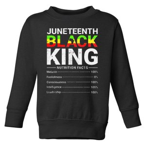 Juneteenth Accentors Black King Nutritional Facts Afro Toddler Sweatshirt