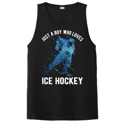 Just A Boy Who Loves Ice Hockey PosiCharge Competitor Tank