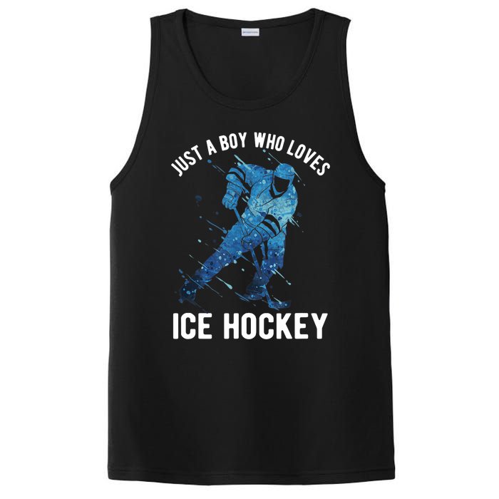 Just A Boy Who Loves Ice Hockey PosiCharge Competitor Tank