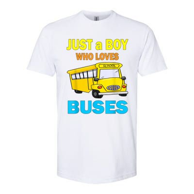 Just A Boy Who Loves School Buses & Cute Bus Lovers Softstyle® CVC T-Shirt