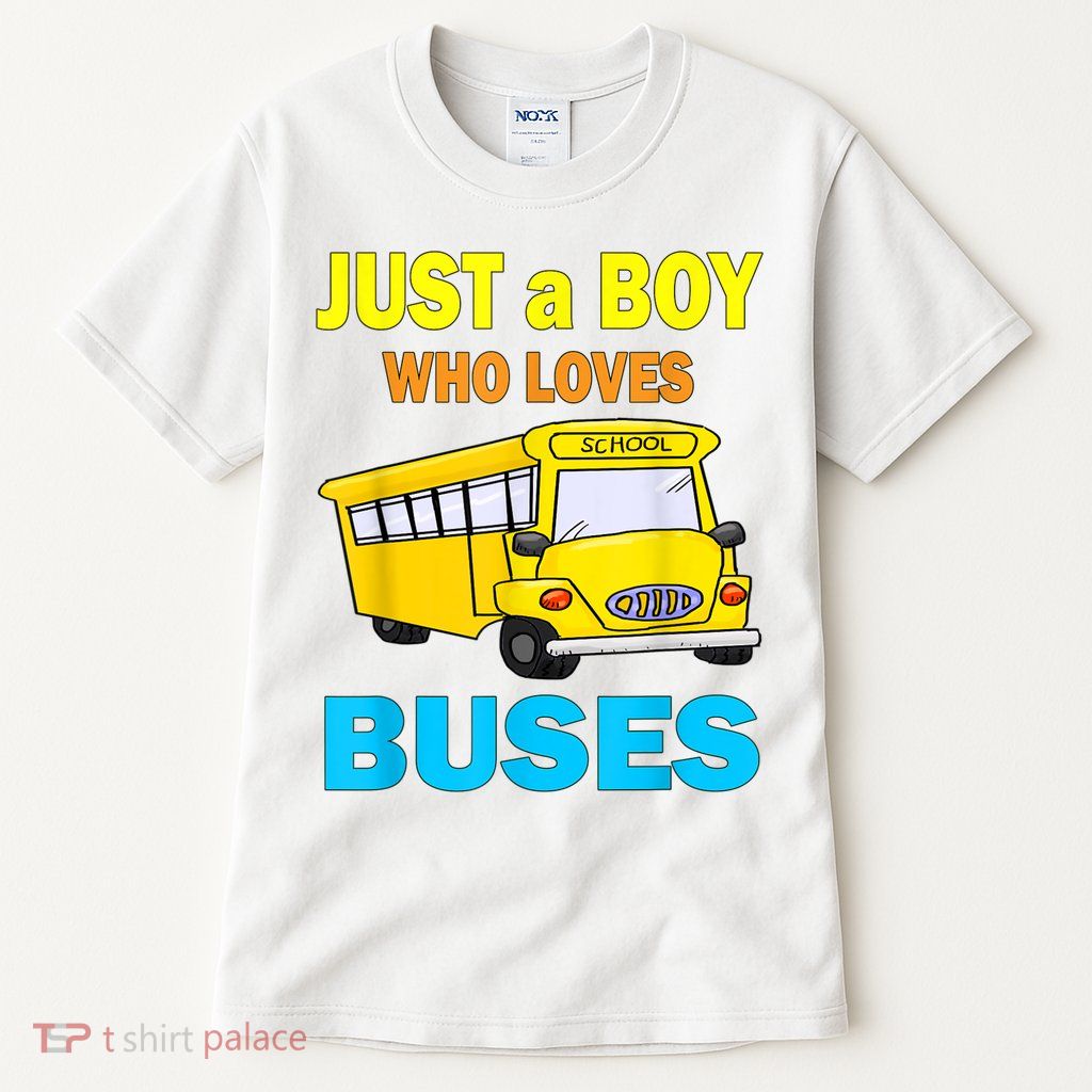 Just A Boy Who Loves School Buses & Cute Bus Lovers Tall T-Shirt