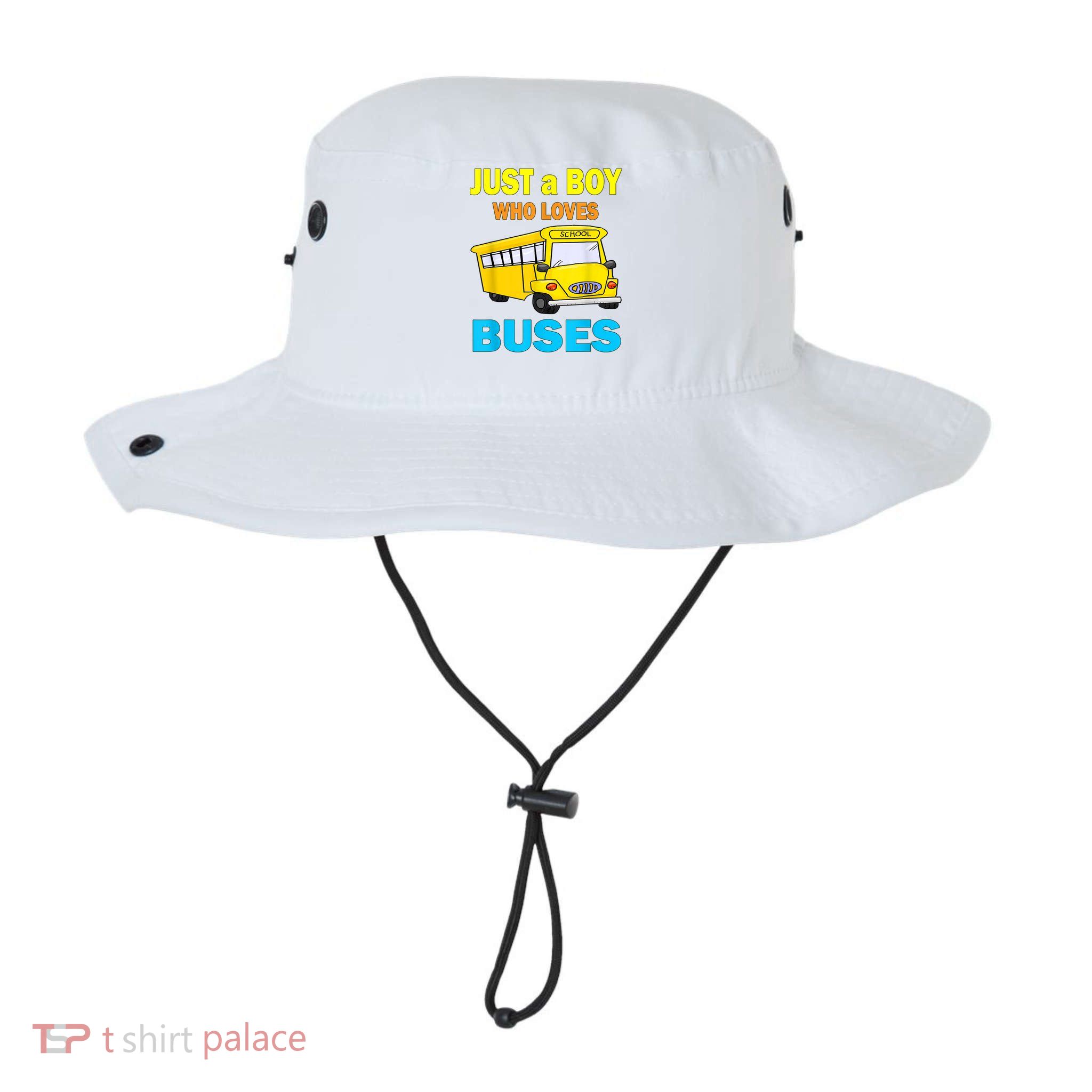 Just A Boy Who Loves School Buses & Cute Bus Lovers Bucket Hat
