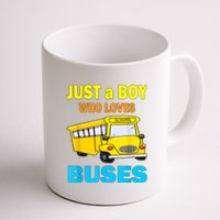 Just A Boy Who Loves School Buses & Cute Bus Lovers Coffee Mug