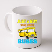 Just A Boy Who Loves School Buses & Cute Bus Lovers Coffee Mug