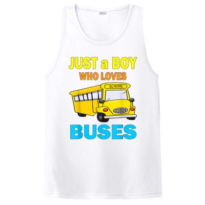 Just A Boy Who Loves School Buses & Cute Bus Lovers PosiCharge Competitor Tank