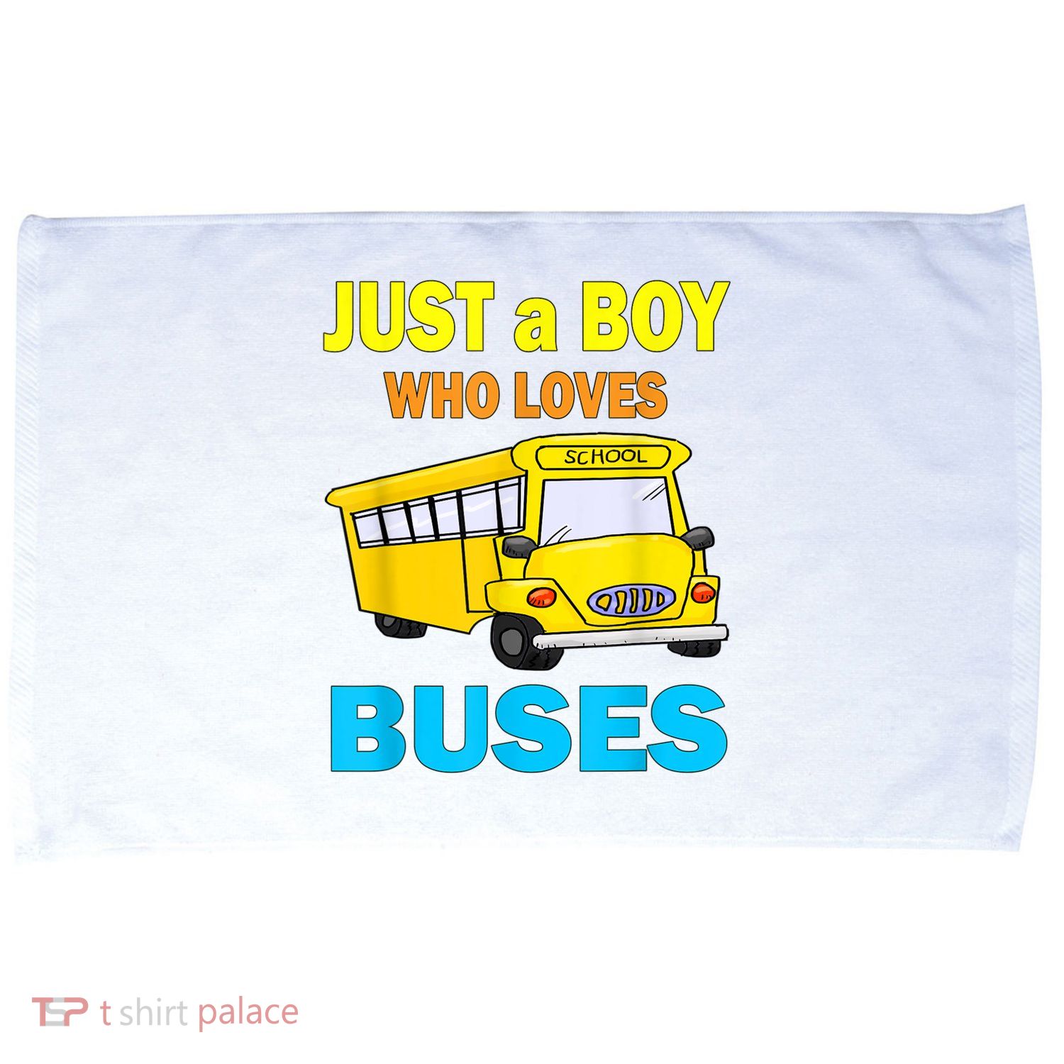 Just A Boy Who Loves School Buses & Cute Bus Lovers Microfiber Hand Towel