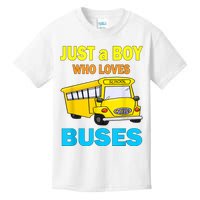 Just A Boy Who Loves School Buses & Cute Bus Lovers Kids T-Shirt