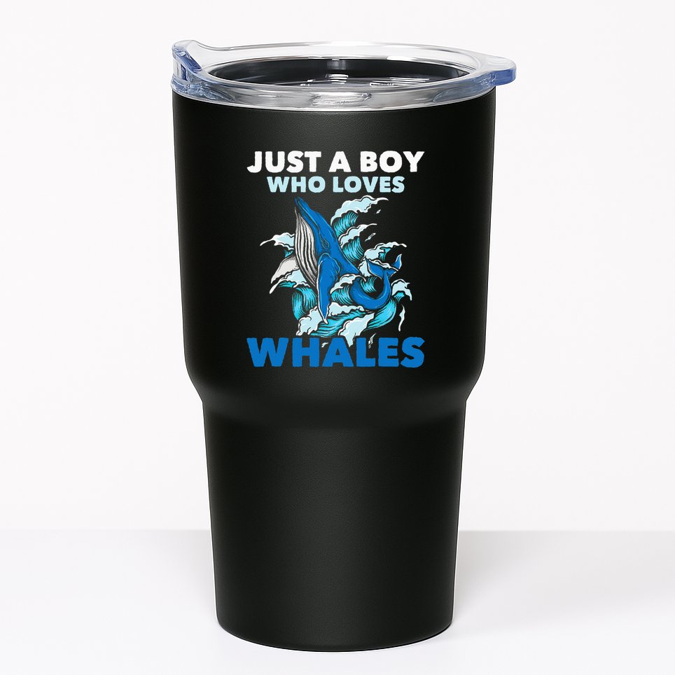 Just A Boy Who Loves Whales Marine Biologist Whale Lover Tumbler