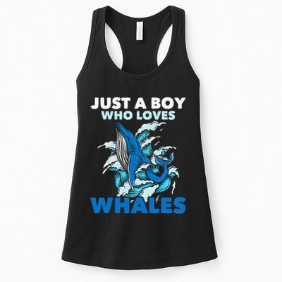 Just A Boy Who Loves Whales Marine Biologist Whale Lover Womens Tank Top