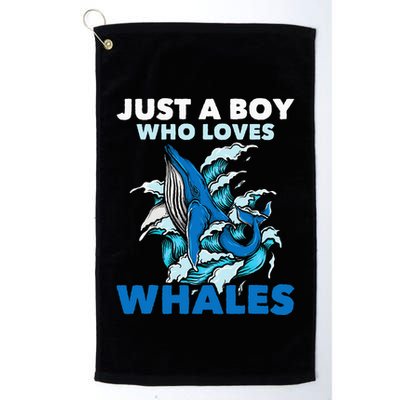 Just A Boy Who Loves Whales Marine Biologist Whale Lover Golf Towel