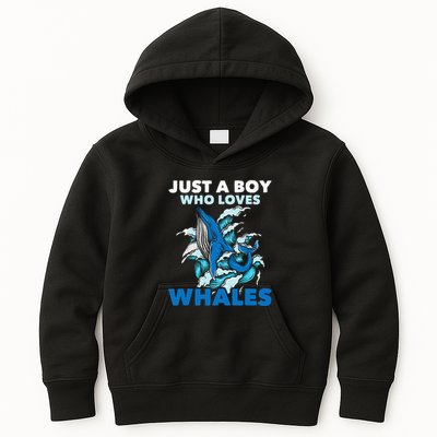 Just A Boy Who Loves Whales Marine Biologist Whale Lover Kids Hoodie