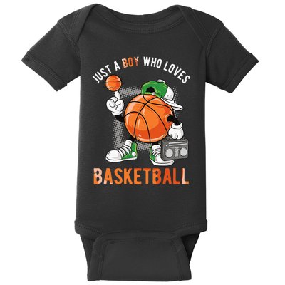 Just A Boy Who Loves Basketball Baby Bodysuit