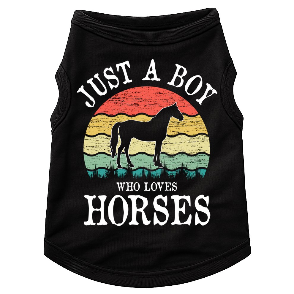 Just A Boy Who Loves Horses Gift Doggie Tank