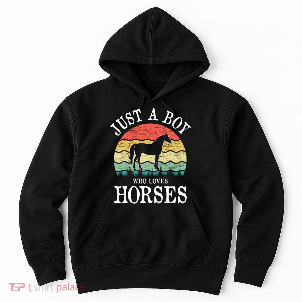 Just A Boy Who Loves Horses Gift Hoodie