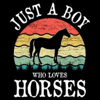 Just A Boy Who Loves Horses Gift Toddler T-Shirt