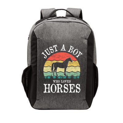 Just A Boy Who Loves Horses Gift Vector Backpack