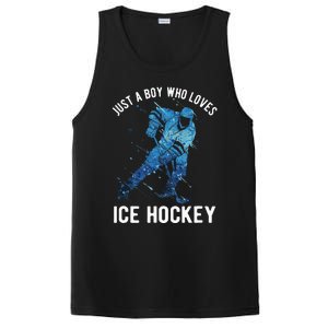 Just A Boy Who Loves Ice Hockey PosiCharge Competitor Tank