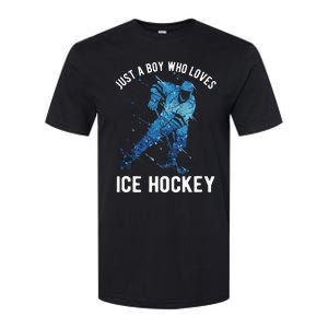 Just A Boy Who Loves Ice Hockey Softstyle CVC T-Shirt