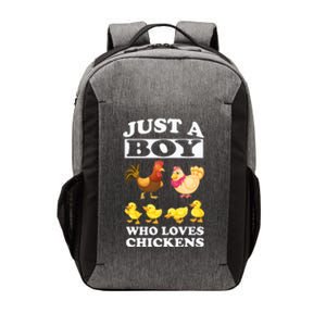 Just A Boy Who Loves Chickens Farm Chicken Gift Vector Backpack