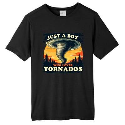 Just A Boy Who Loves Tornados Meteorology Storm Chaser Tall Fusion ChromaSoft Performance T-Shirt