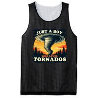 Just A Boy Who Loves Tornados Meteorology Storm Chaser Mesh Reversible Basketball Jersey Tank