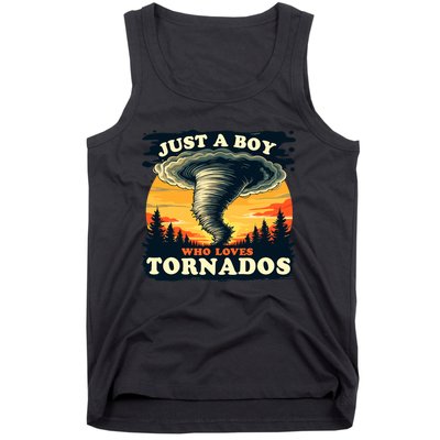 Just A Boy Who Loves Tornados Meteorology Storm Chaser Tank Top