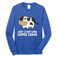 Just A Boy Who Loves Cows Gift Long Sleeve Shirt