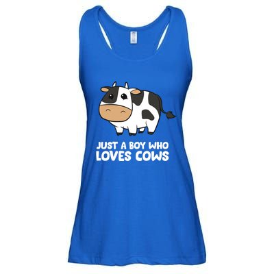 Just A Boy Who Loves Cows Gift Ladies Essential Flowy Tank