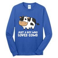 Just A Boy Who Loves Cows Gift Tall Long Sleeve T-Shirt