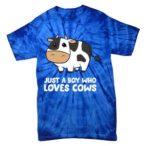 Just A Boy Who Loves Cows Gift Tie-Dye T-Shirt