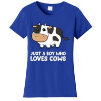 Just A Boy Who Loves Cows Gift Women's T-Shirt