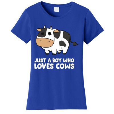 Just A Boy Who Loves Cows Gift Women's T-Shirt