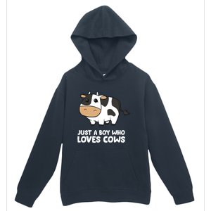 Just A Boy Who Loves Cows Gift Urban Pullover Hoodie