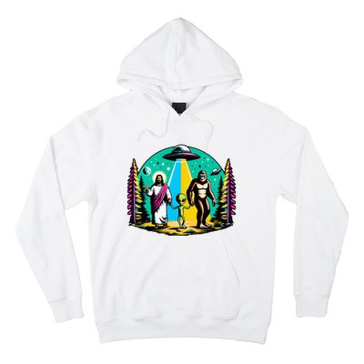 Jesus Alien Bigfoot And UfoS Hoodie