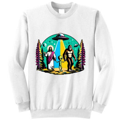 Jesus Alien Bigfoot And UfoS Sweatshirt