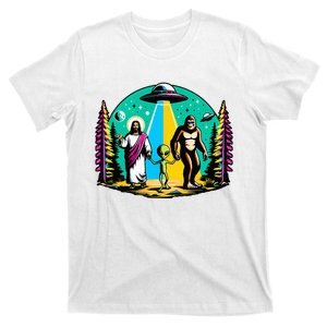 Jesus Alien Bigfoot And UfoS T-Shirt