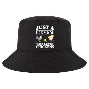 Just A Boy Who Loves Chickens Farm Chicken Gift Cool Comfort Performance Bucket Hat