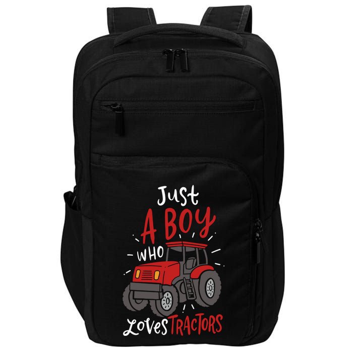 Just A Boy Who Loves Tractors Impact Tech Backpack