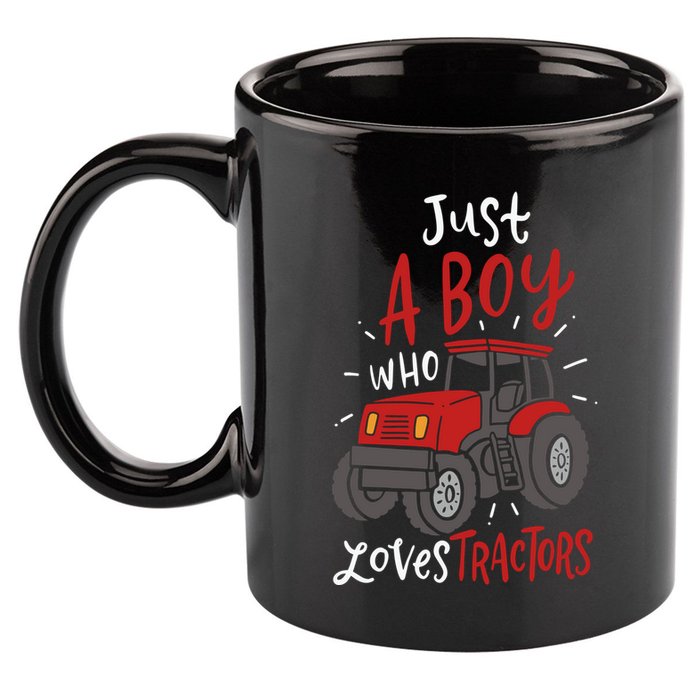 Just A Boy Who Loves Tractors 11oz C Handle Ceramic Mug